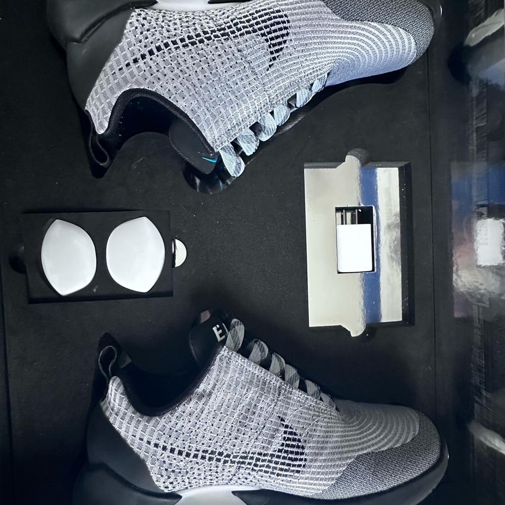 Nike Grey and Black Knit Running Shoes